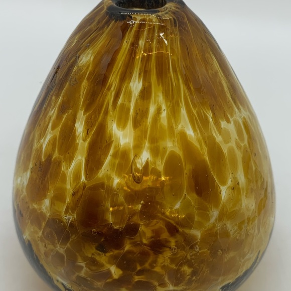 Hand blown Tortoise Shell Art Glass Vase - Picture 7 of 7